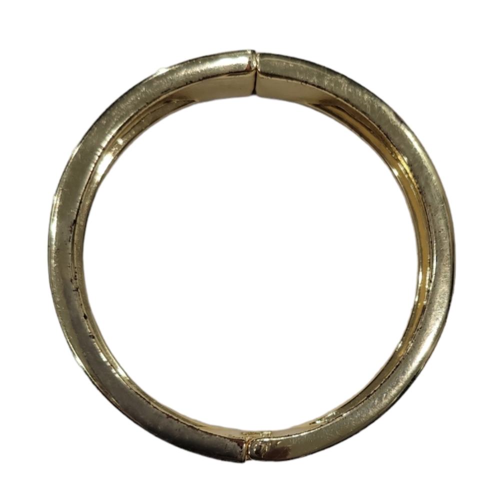Cream & Gold Spring Hinge Bracelet - Picture 2 of 3
